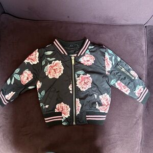 Urban Republic Girl Collection Bomper Jacket Floral Printed. Size 12 M EUC